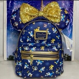 Disney parks 50th anniversary Mickey and friends Loungefly backpack and ears SET
